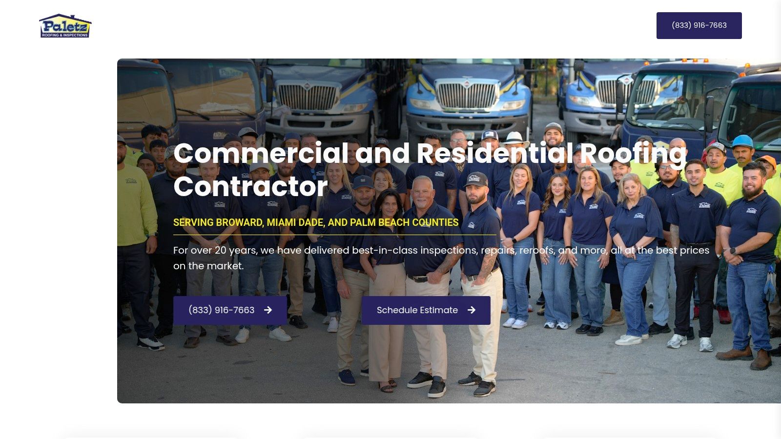 Screenshot from https://paletzroofing.com