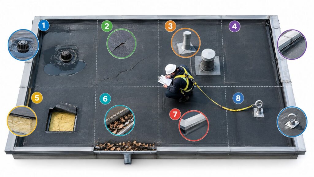 Flat roof inspection considerations