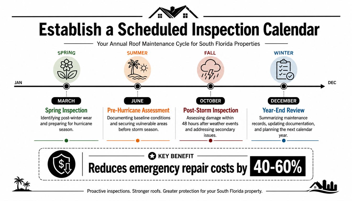Annual roof inspection schedule for South Florida properties